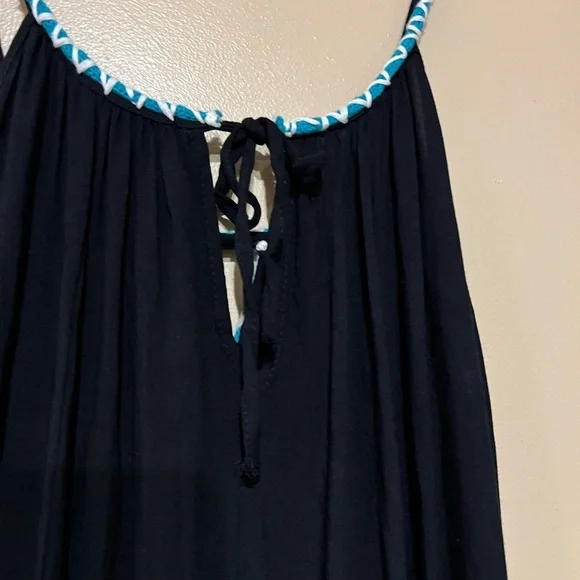 Butik Yazma Black Embroidered Dream Catcher Maxi Tiered Dress Boho Festival READ - Picture 6 of 6